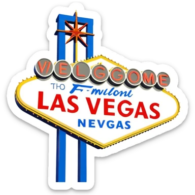 LAS VEGAS SIGN sticker