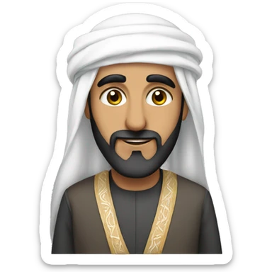 Sheikh wearing a dishdash sticker