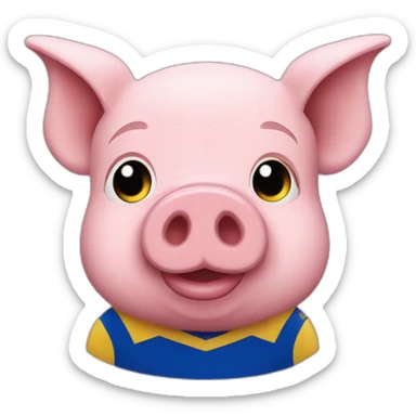 pig with a boca juniors tshirt sticker