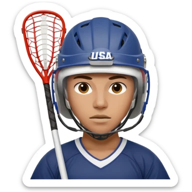 usa lacrosse player sticker