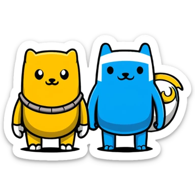 finn and jake from adventure time sticker