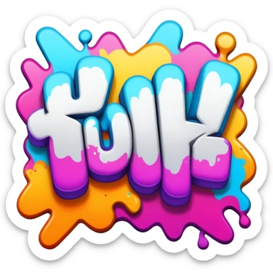 Graffiti the word huh sticker