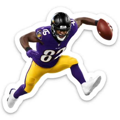 Lamar Jackson hurdling tj watt sticker