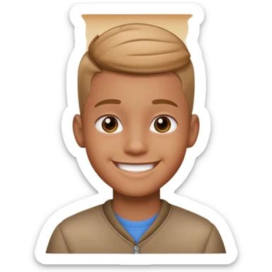 a boy with taper fade hair sticker