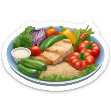 plate of healthy food sticker