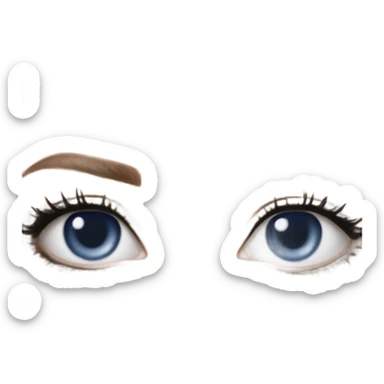 Hyper Realistic beautiful dior model with dark blue eyes  sticker