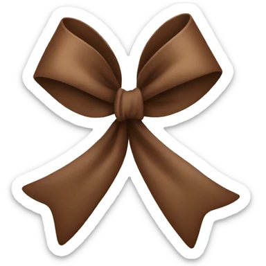 brown coquette bow sticker