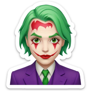 realistic joker from batman sticker