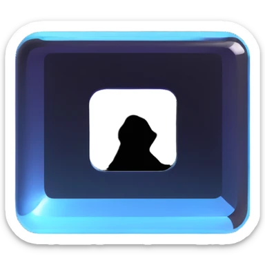 Russian Samokat delivery company logo on a transparent glass square rounded block sticker