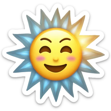 sun emitting rays sticker