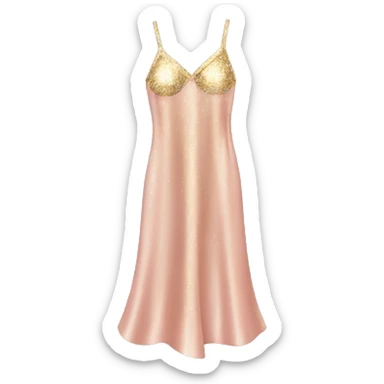 Silk glitter night dress sticker