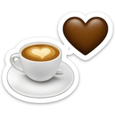 Heart and coffee sticker