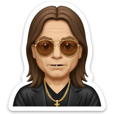 ozzie osbourne with sunglasses sticker