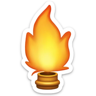 Intense burning single flame sticker