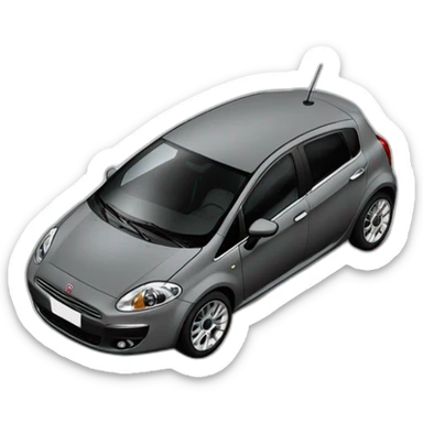 grey fiat grande punto 5 doors 2010 sticker