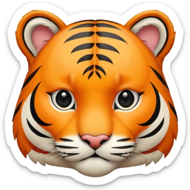 Demure tiger sticker