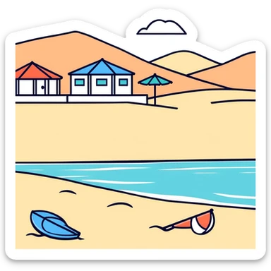 Brothers at the beach sticker