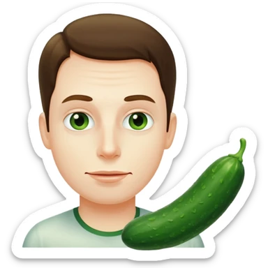 Rick and a cucumber side by side sticker