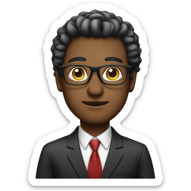 a man looking like a ceo with glasses sticker