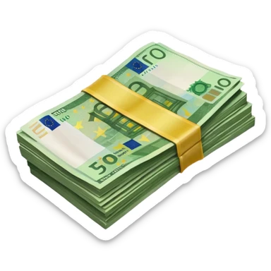 Capacités financières liasse d'euros sticker