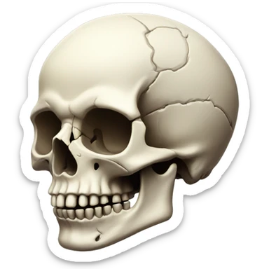 Detailed skull  sticker