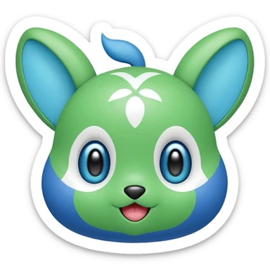 Petilil-Palpitoad-Minun-fusion sticker