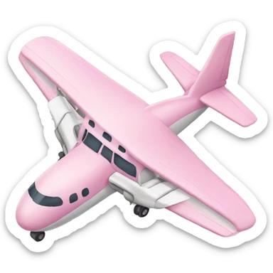 Light pink airplane  sticker