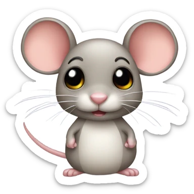 Mouse with a bow sticker