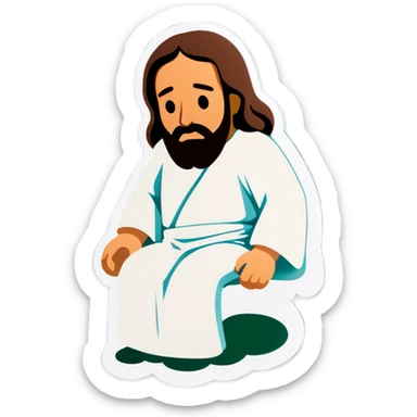 Jesus pooping sticker