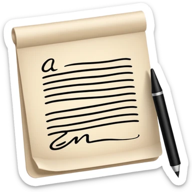 Crée un emoji de signature manuscrite . sticker