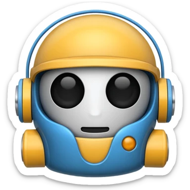 A bot emoji that will be of this color #1e62e2 sticker