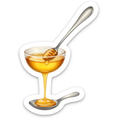 spoon with honey sticker