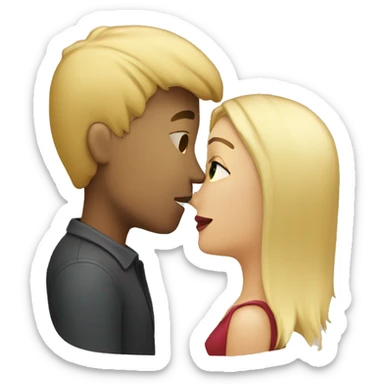 blond-hair-woman-and-dark-hair-man-kisses sticker