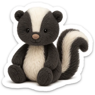 cute baby skunk jellycat stuffed plushie sticker