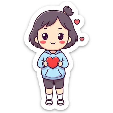 Girl in love sticker