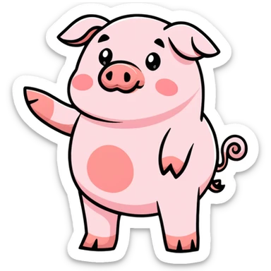 Pregnant pig sticker