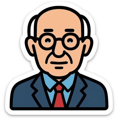 portrait of Hans Jonas, German philosopher sticker