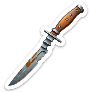 Rusty knife sticker