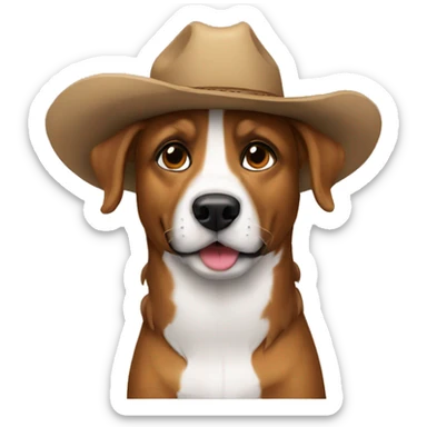 Dog dog dog dog cowboy sticker
