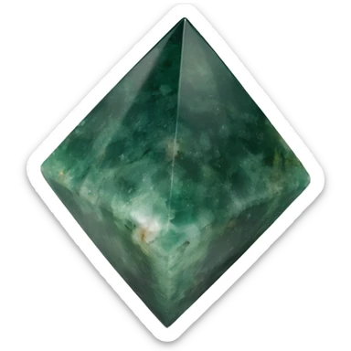 Moss agate octahedron sticker