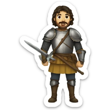 guerrera medieval sticker
