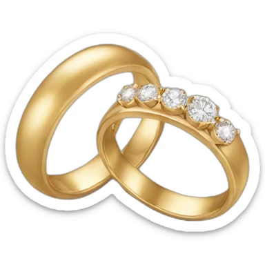 Wedding rings with diamonds sticker