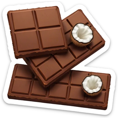 chocolate with mandel coconut taste sticker