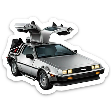 DeLorean Time Machine back to the future sticker