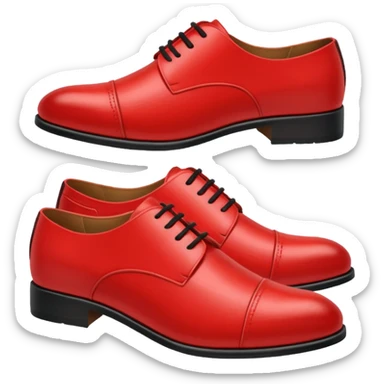 red clasic men's shoes sticker