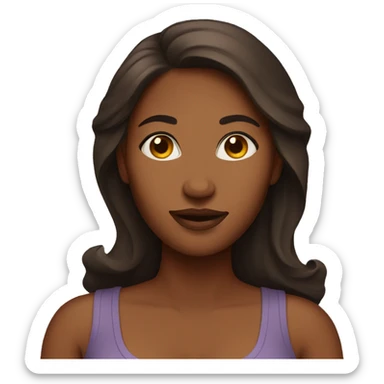 A brown skin woman with a curvy body sticker