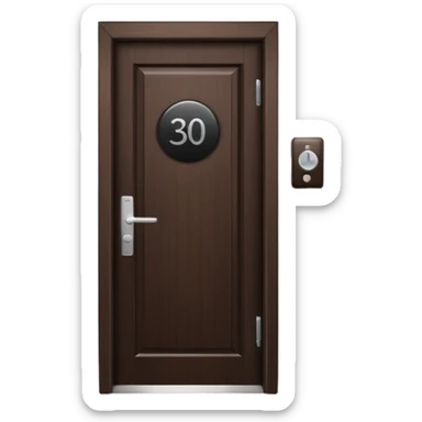 hotel room number 三百九 in Japanese sticker