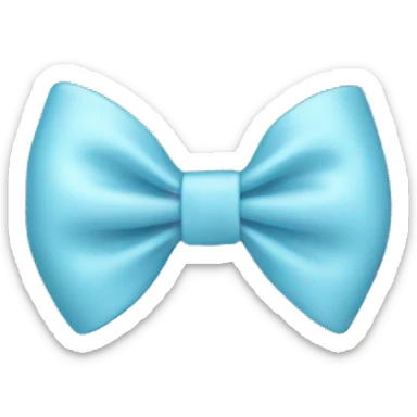 pastel blue bow sticker