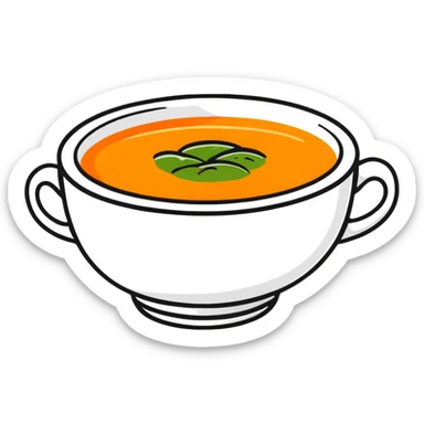 mini soup bowl sticker
