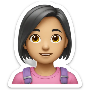 Niña en mono patín sticker